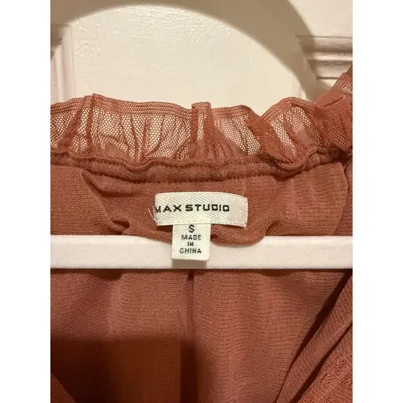 Max Studio Mesh Ruffle Tank - Picture 3 of 3